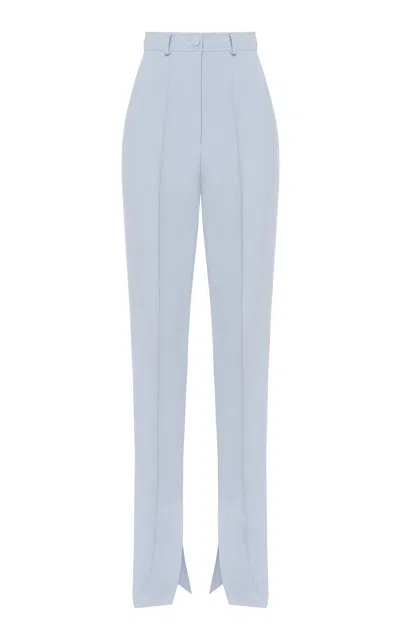 Matãriel Side-split Twill Skinny Trousers In Blue