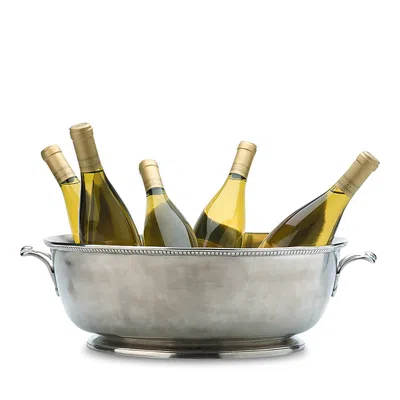 Match Beaded Oval Basin In Metallic