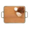 Match Medium Cheese Tray With Handles In Pewter/brown