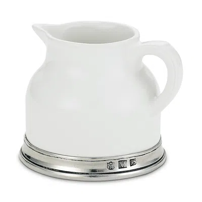 Match Convivio Creamer In Pewter/white