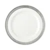 Match Convivio Ceramic & Pewter Salad/dessert Plate In Pewter/white