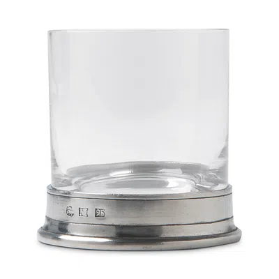 Match Crystal Double Old Fashioned Glass In Pewter