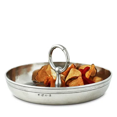 Match Festa Dish With Handle In Pewter