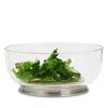 Match Medium Round Crystal Salad Bowl In Pewter