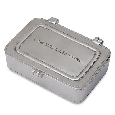Match Michelangelo Pewter Box In Silver