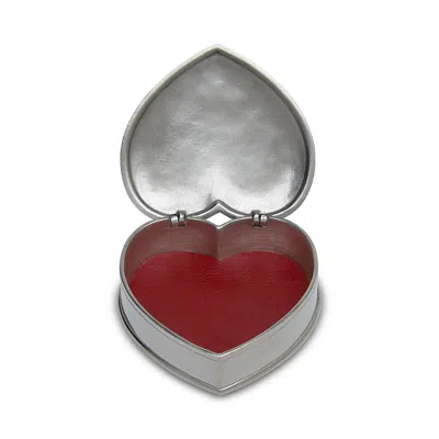 Match Pewter Lidded Heart Box In Multi