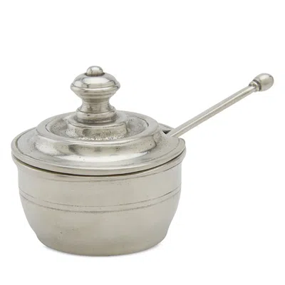 Match Piccolo Pewter Salt Cellar In Silver