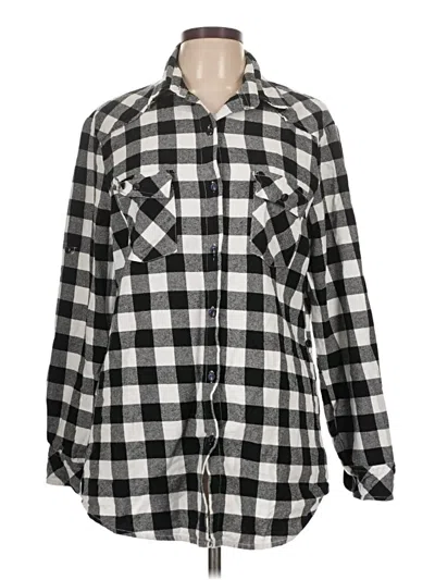 Pre-owned Matchstick Long Sleeve Button Down Shirt In Black