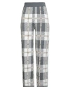 Mateha Woman Pants Grey Size L Viscose, Polyester, Metallic Polyester, Polyamide In Gray