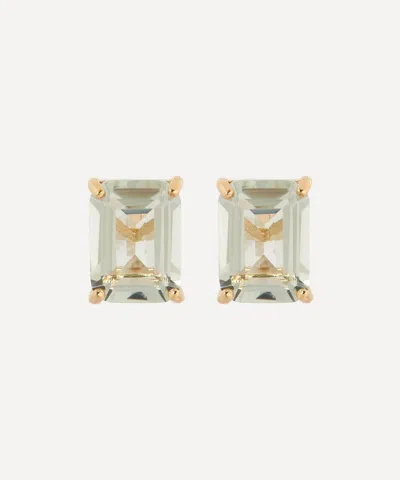 Mateo 14ct Gold Green Amethyst Stud Earrings
