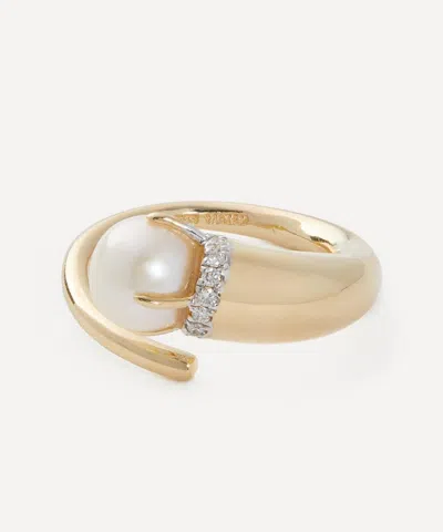 Mateo 14ct Gold Pearl Cornucopia Ring