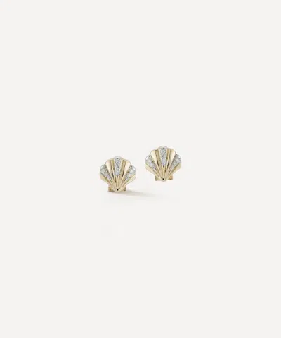 Mateo 14ct Gold Small Venus Stud Earrings