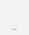 Mateo 14ct Gold The Little Things Pearl And Diamond Horizontal Bar Necklace
