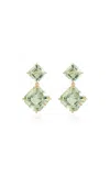 Mateo 14k Gold Green Amethyst Drop Earrings