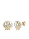 Mateo 14k Shell Diamond Earrings In Gold