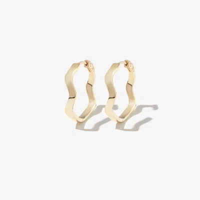 Mateo 14k Yellow Gold Curve Hoop Earrings