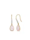 Mateo 14k Yellow-gold Diamon Drop Earrings In Pink