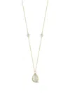 Mateo 14k Yellow Gold Diamond And Green Amethyst Necklace