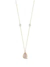 Mateo 14k Yellow Gold Diamond And Pink Topaz Necklace