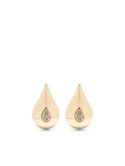 Mateo 14k Yellow Gold Droplet Diamond Earrings