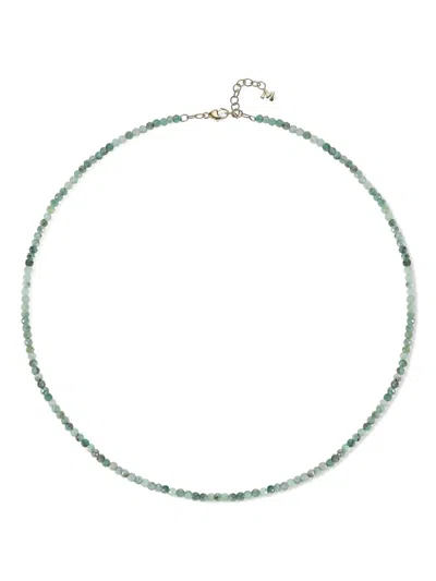 Mateo 14k Yellow Gold Emerald Beaded Necklace In Green