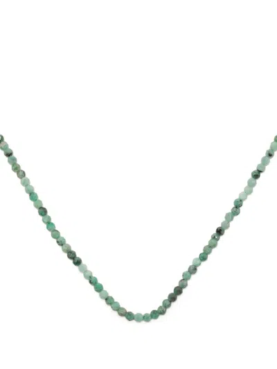 Mateo 14k Yellow Gold Emerald Beaded Necklace In Green