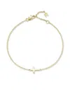 Mateo 14k Yellow Gold Mini Cross Bracelet In Gold