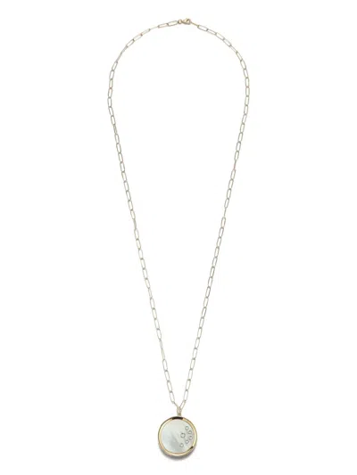 Mateo 14k Yellow-gold Mother-of-pearl Diamond Necklace In Multi