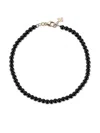 Mateo 14k Yellow Gold Onyx Beaded Bracelet In Black