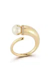 Mateo 14k Yellow Gold Pearl Cornucopia Ring