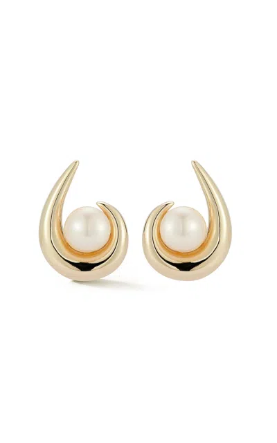 Mateo 14k Yellow Gold Pearl Earrings