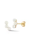 Mateo 14k Yellow Gold Pearl Earrings