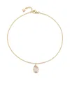 Mateo 14k Yellow Gold Pink Topaz Anklet