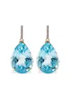 Mateo 14k Yellow Gold Topaz And Diamond Earrings In Gold