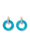 Mateo 14kt Gold Earrings With Turquoise And Diamonds In Gold