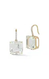 Mateo 14k Yellow Gold White Topaz Earrings
