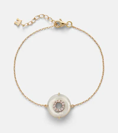 Mateo 14kt Gold (585/1000) Bracelet With Diamonds And Pearls