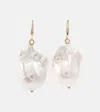 Mateo 14kt Gold Drop Earrings With Pearls In Gold
