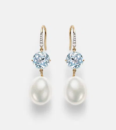 Mateo 14kt Gold Drop Earrings With Gemstones