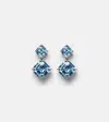 Mateo 14kt Gold Drop Earrings With Topazes In Blue