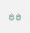 Mateo 14kt Gold Earrings With Jade And Diamonds In Green