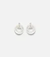 Mateo 14kt Gold Earrings With Pearls And Diamonds In Metallic