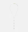 Mateo 14kt Gold Necklace With Diamonds And Pearls In Gold