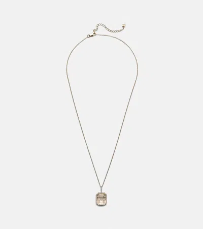 Mateo 14kt Gold Necklace With Quartz And Diamonds
