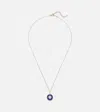 Mateo 14kt Gold Pendant Necklace With Lapis Lazuli And Diamonds In Blue