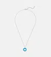 Mateo 14kt Gold Pendant Necklace With Turquoise In Metallic
