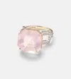 Mateo 14kt Gold Ring With Topaz And Diamonds In Gold