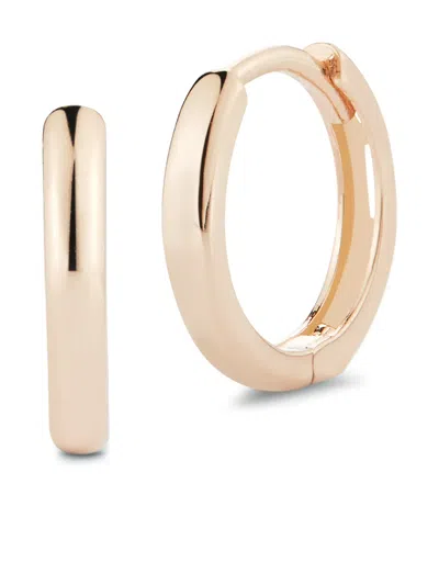 Mateo 14kt Rose Gold Huggie Hoops In Pink