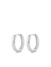 Mateo 14kt White Gold Huggie Earring In Silver