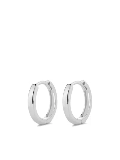 Mateo 14kt White Gold Huggie Earring In Silver